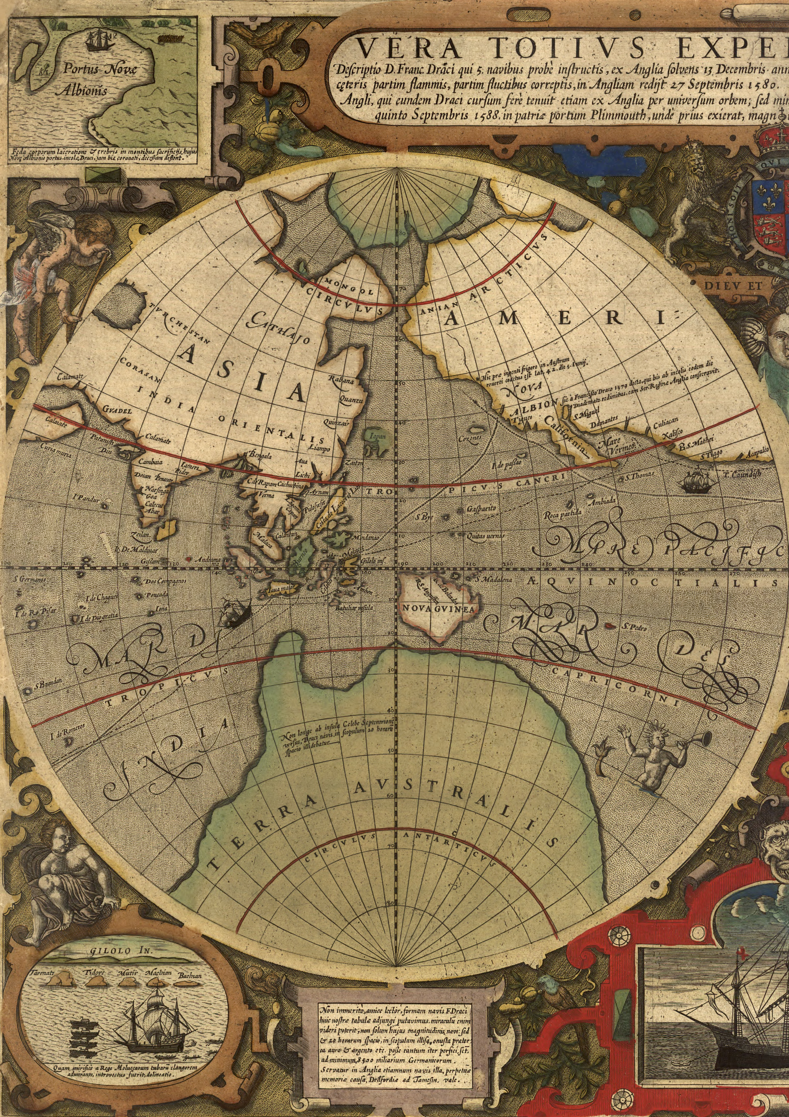Hemisfério Oriental - Hondius