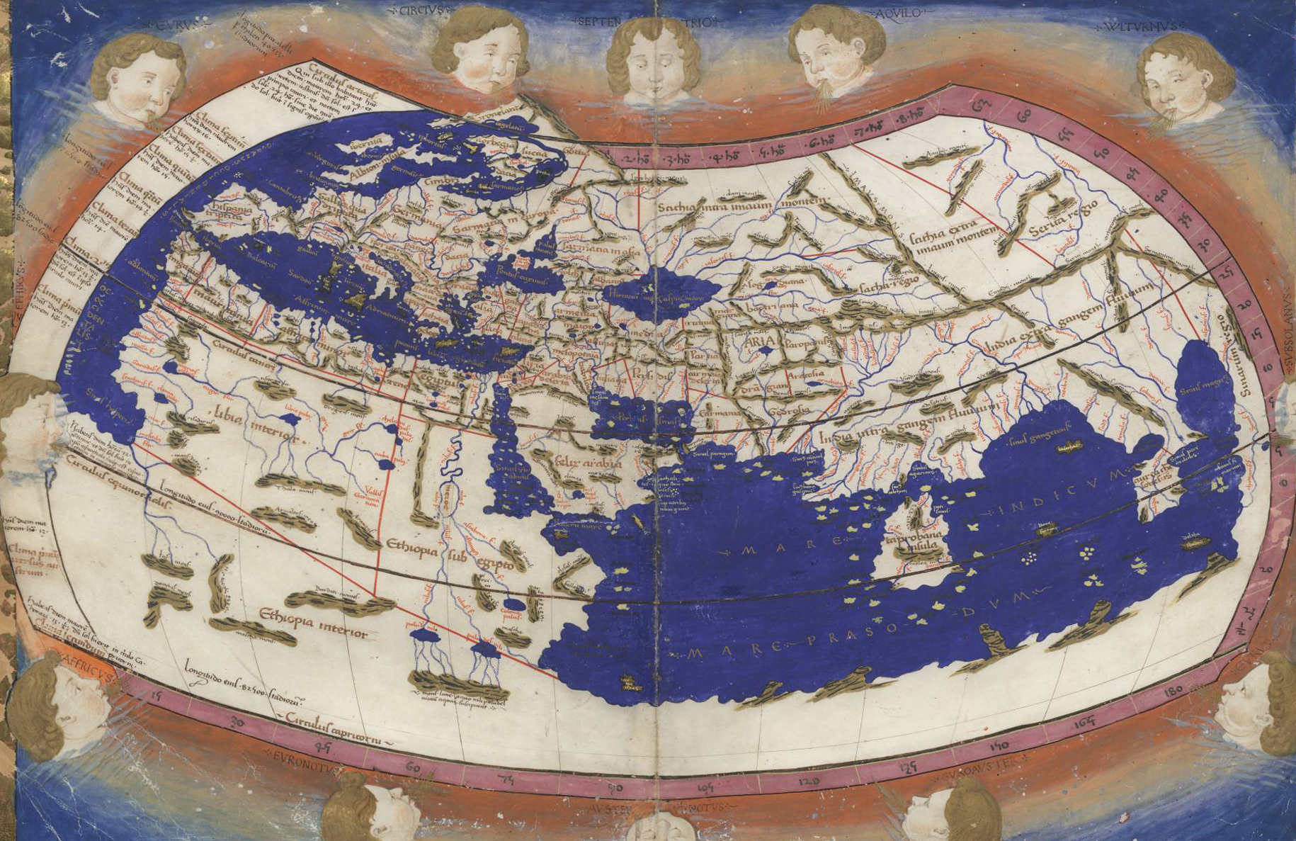 Mapa do Mundo com Base em Ptolemeu - 1467